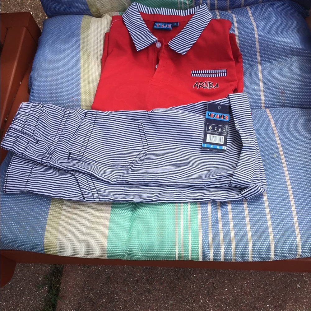 Boys size 8 short set from Aruba new